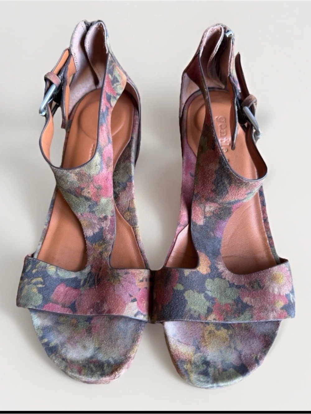 Gentle Souls  by Kenneth Cole Gisele Floral Print Wedge Comfort Sandals